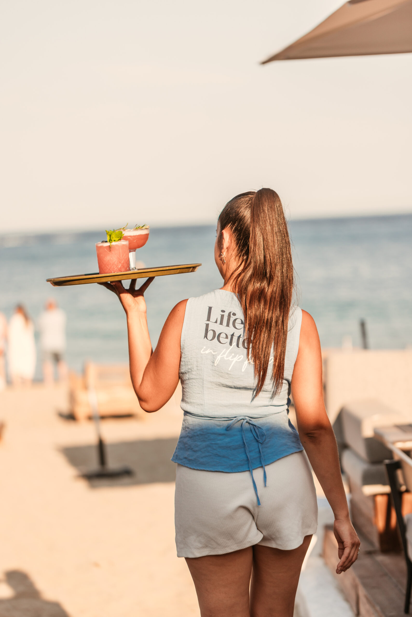 Ambiente del restaurante Blau Sand en Ibiza